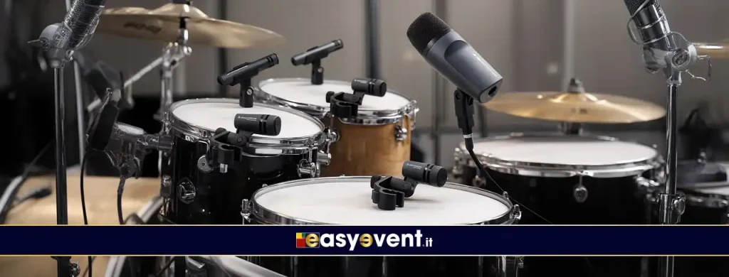 noleggio microfoni batteria Sennheiser Drum Kit 600 completo con valigia rigida easyevent