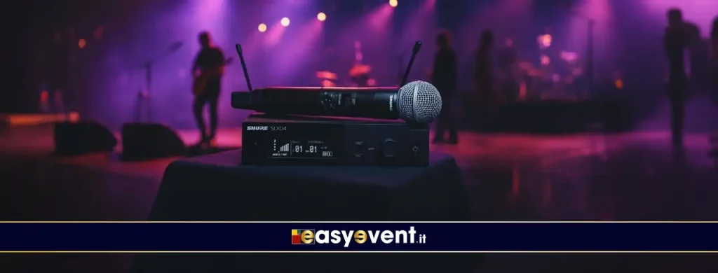 Radiomicrofono digitale Shure SLXD24E SM58 per noleggio eventi e spettacoli live.