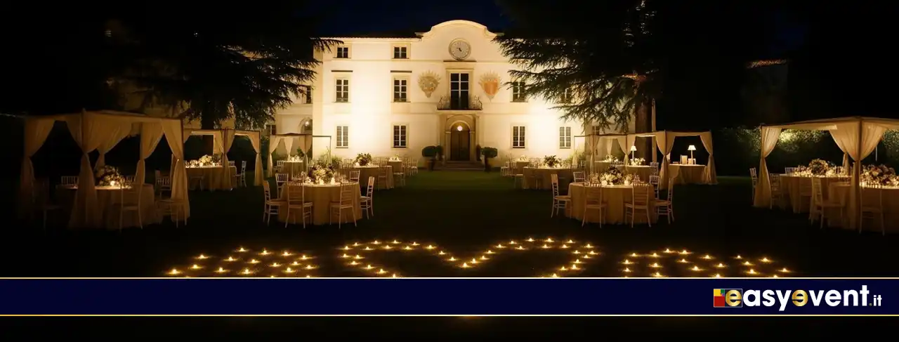 wedding cerimonie Perugia con garden light design easyevent